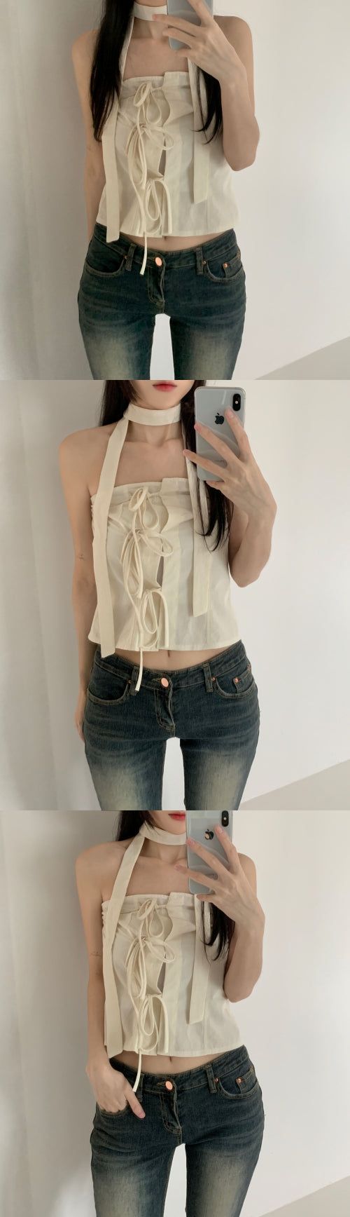 Knob scarf set (3color)