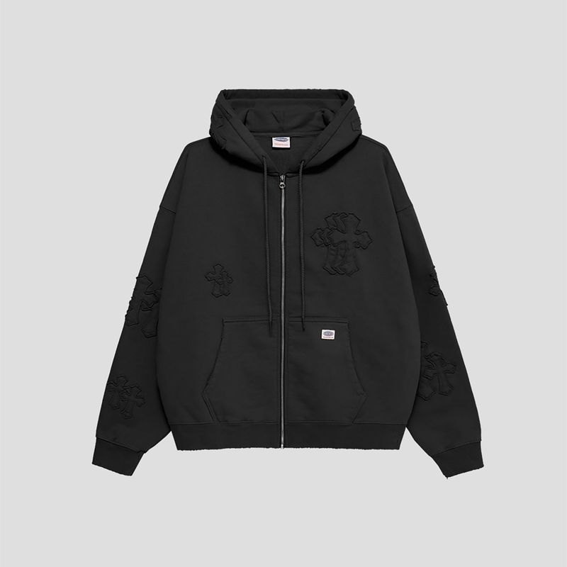 PARAGRAPH(パラグラフ)の「DESTROYED CROSS ZIP HOODIE(Tops)」