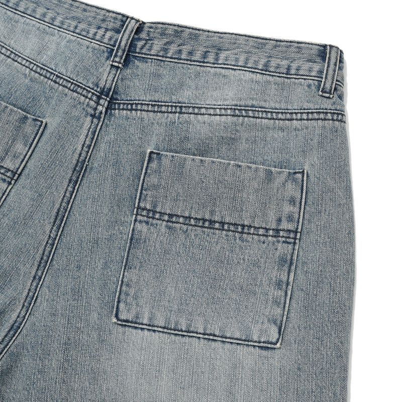 Blunt denim fatigue pants / Washed blue