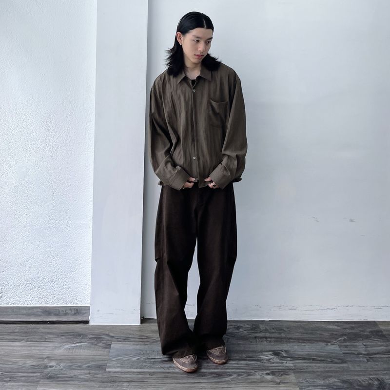 Smoky Taupe Texture Shirt