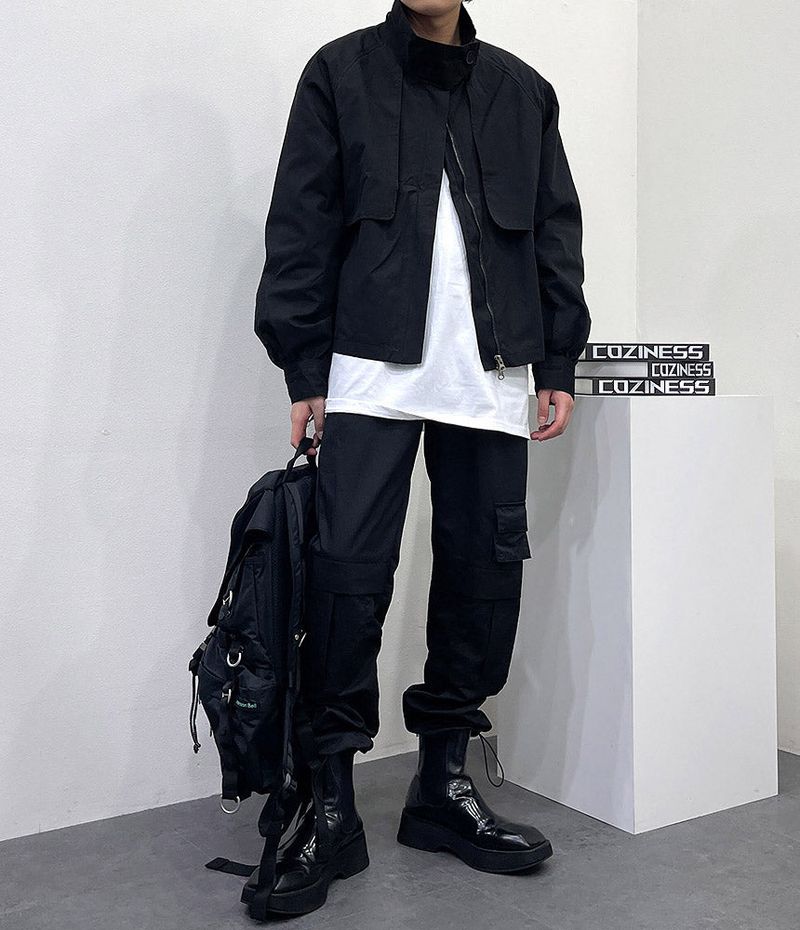 OWN Wax Coated Cropped Bomber Jacket (3 colors)