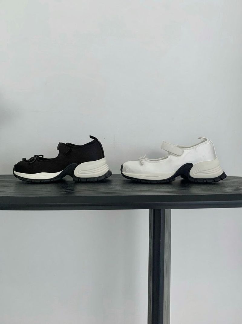 SATIN RIBBON WEDGE PLATFORM FLAT (2COLORS!)