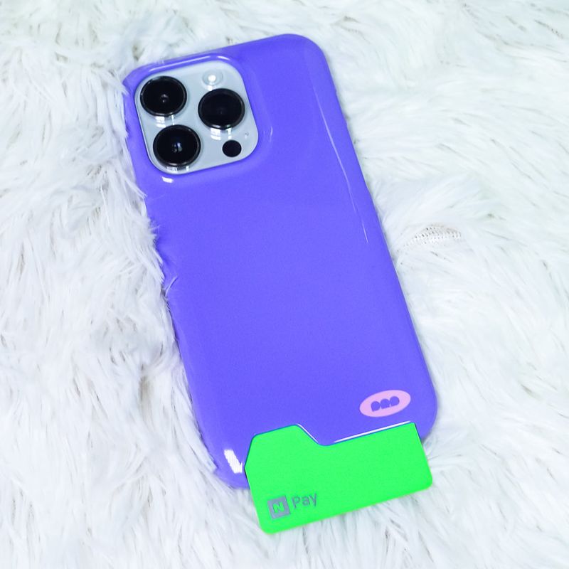 【MADE】Card Pocket glossy hard Phone case(2 colors)