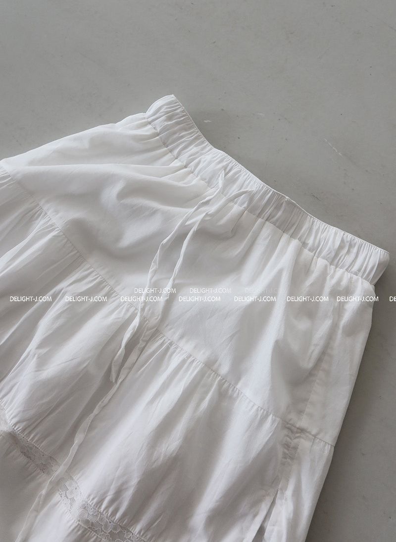 Open maxi lace cancan long skirt