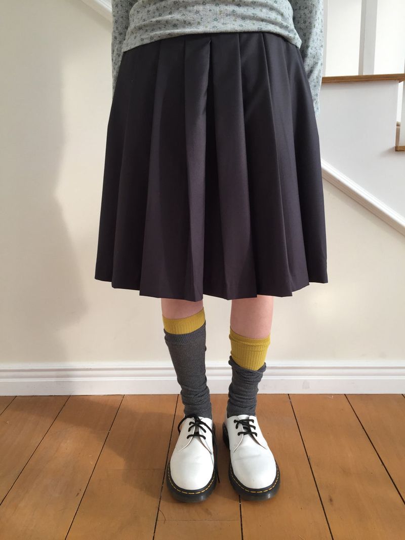 YWD PLEATS SKIRT + BELT (2color)