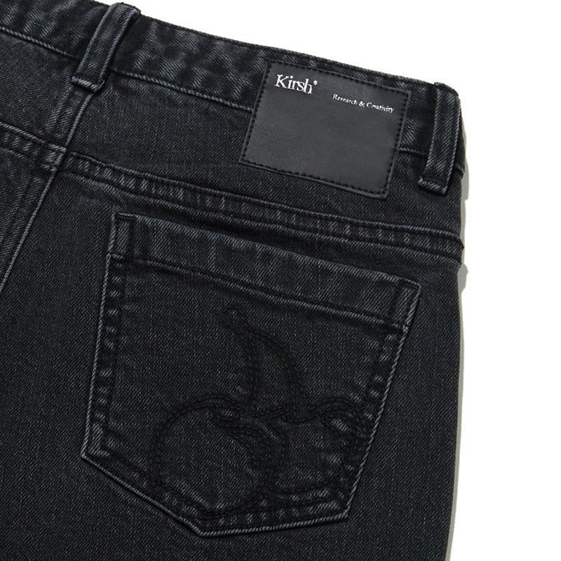 CHERRY BOOTS CUT DENIM PANTS [CHARCOAL]
