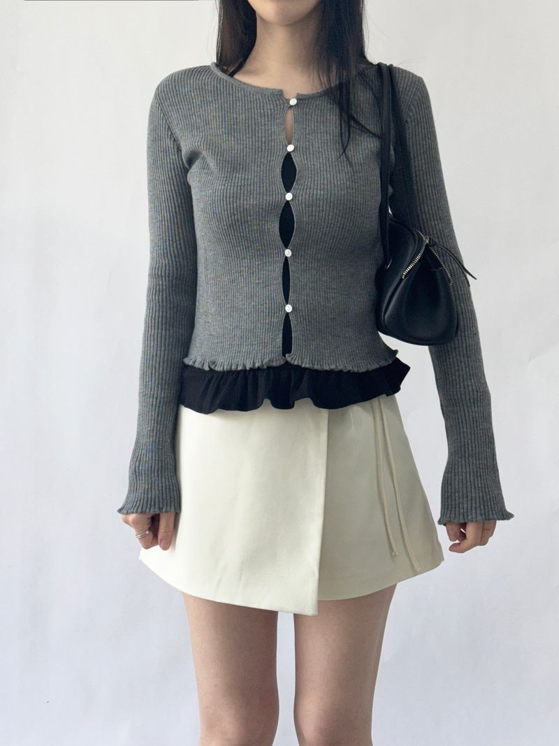 Vigent Wrap Elastic Waist Mini Skirt Pants