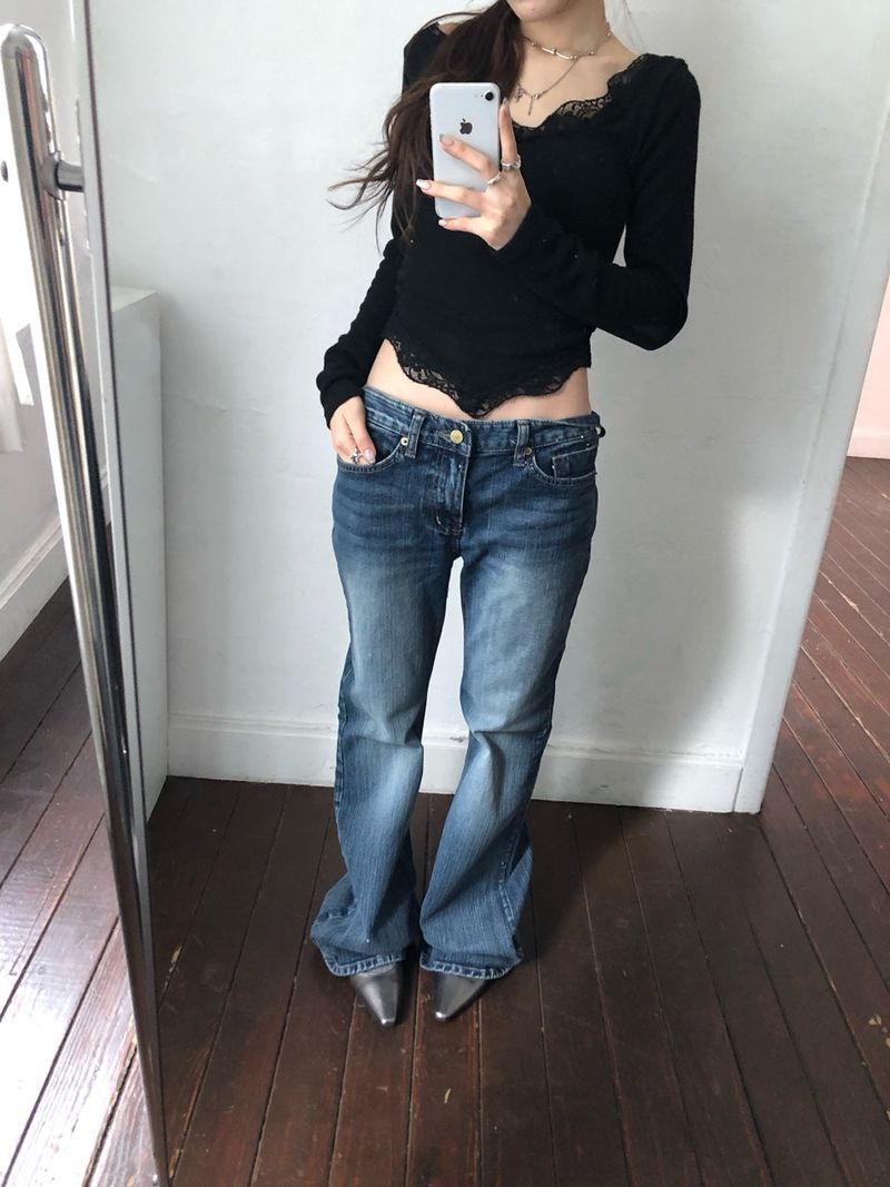 Scratch low denim