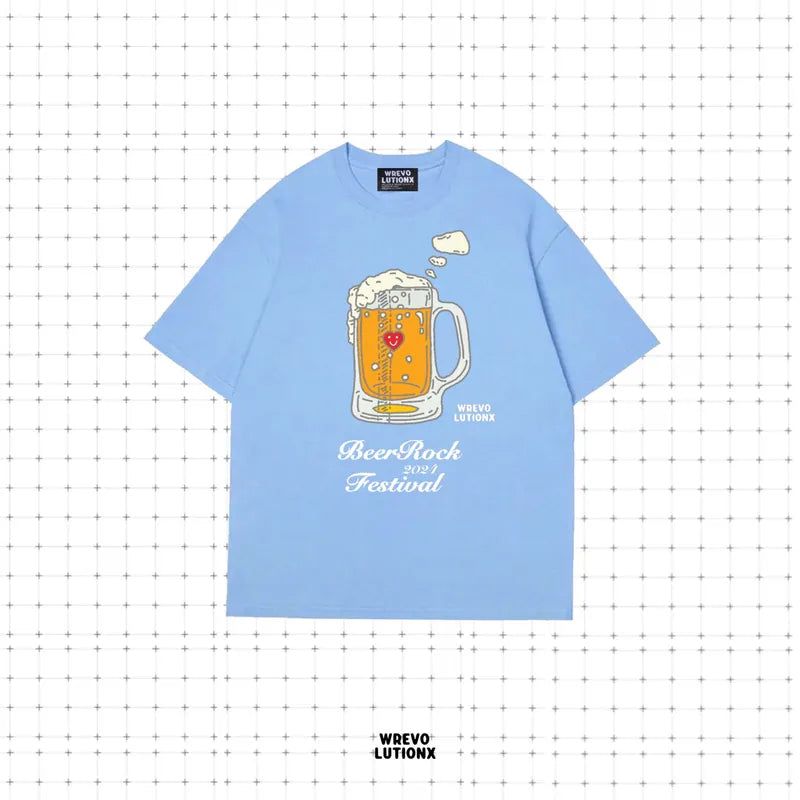 24Beer Rock T-shirt(Blue)