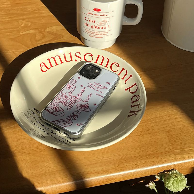 [MADE][Epoxy Silver Bumper Case] Cozy Table ⋆ Baby Blue