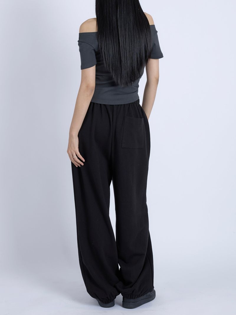 Off Shoulder Top, Charcoal