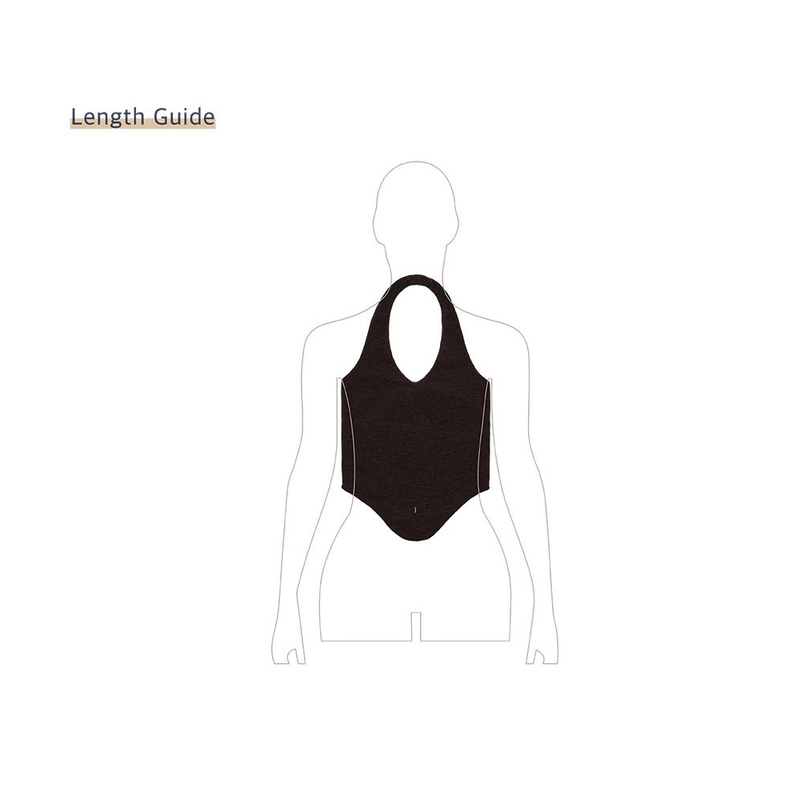 HALTERNEK KNIT VEST_BROWN