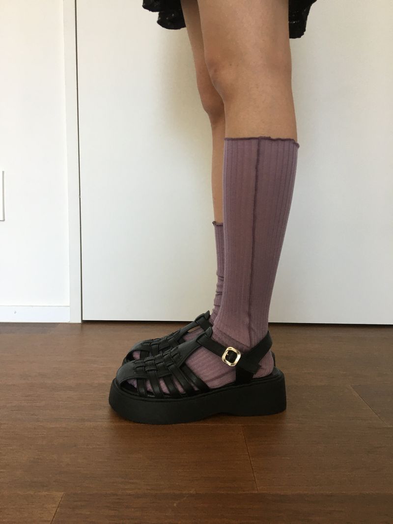 Popping Tencel Knee Socks (4color)