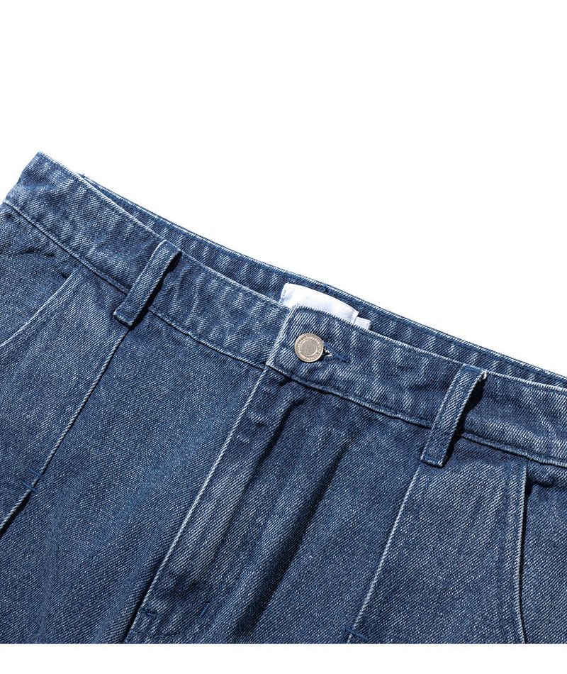 INCISION INVERTED WASHED DENIM PANTS