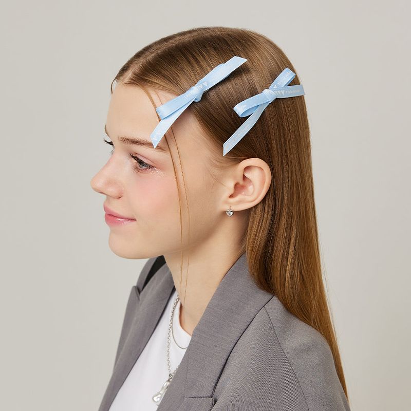 [SET] Logo Ribbon Clip Hair Pin