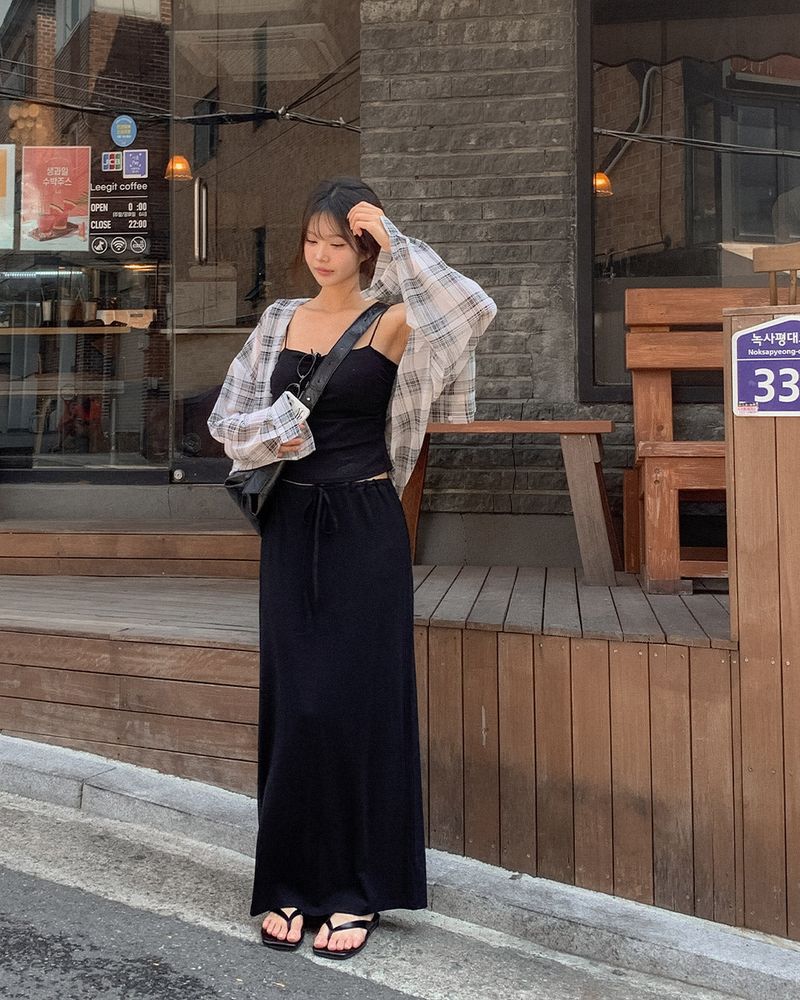 Ri-Lu Banded Long Skirt