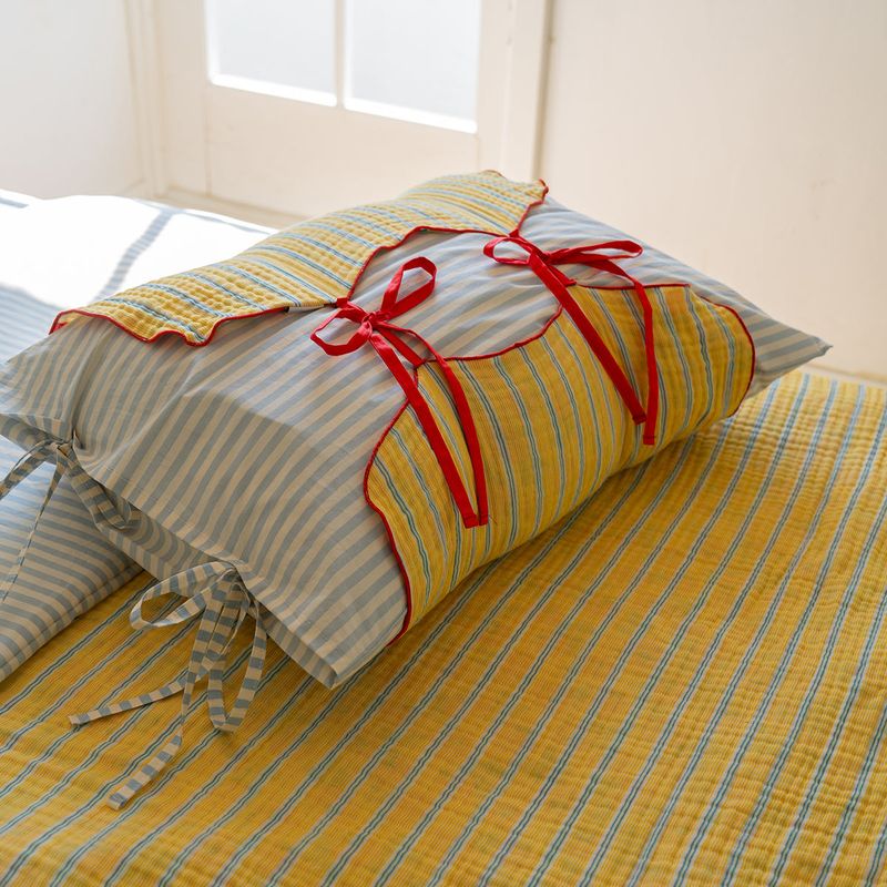 Reversible cotton Summer Pillow cover