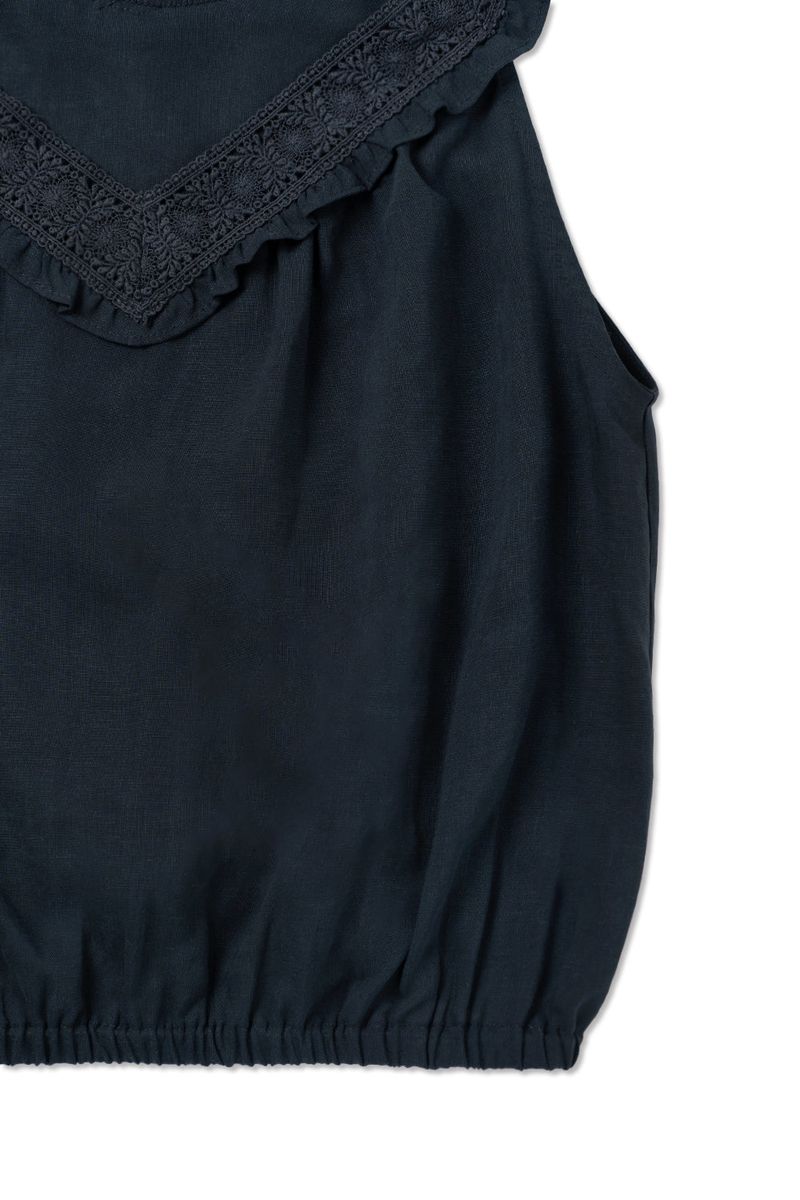 Bella lace blouse_navy