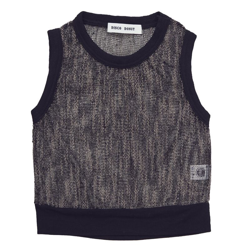 see through spangle mesh sleeveless_bk