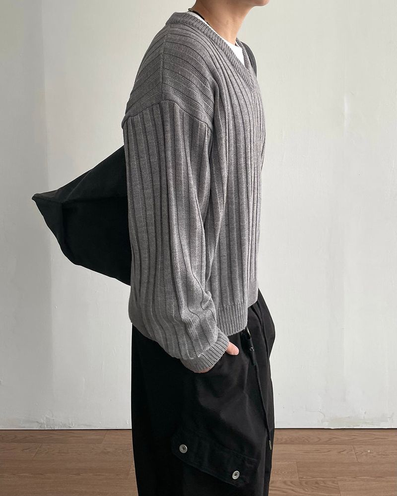Frame V-neck Crop Knit