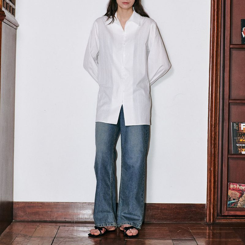 Vintage Washing Denim Pants Blue