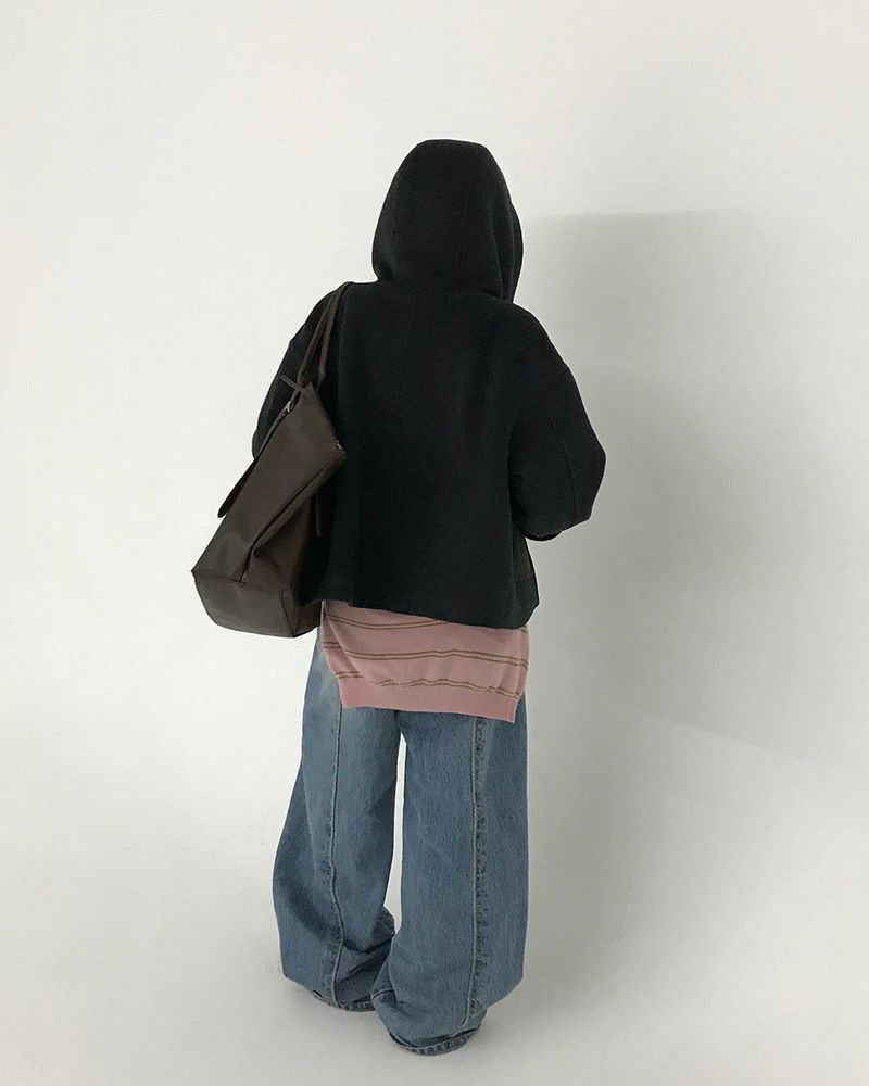 [ORIGINAL] CHILD HOOD WOOL SHORT COAT