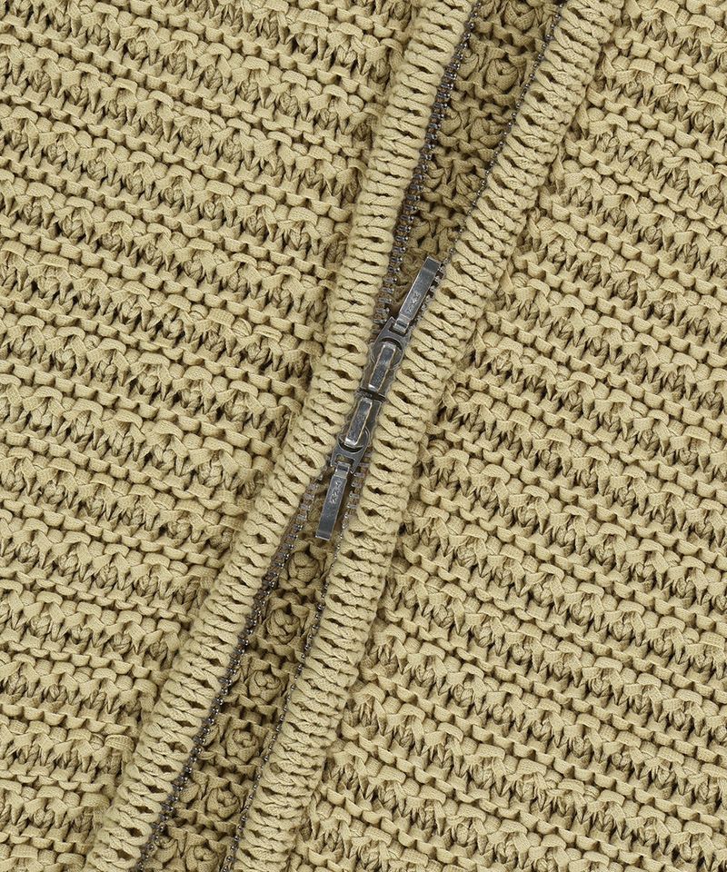TRACK KNIT ZIP-UP