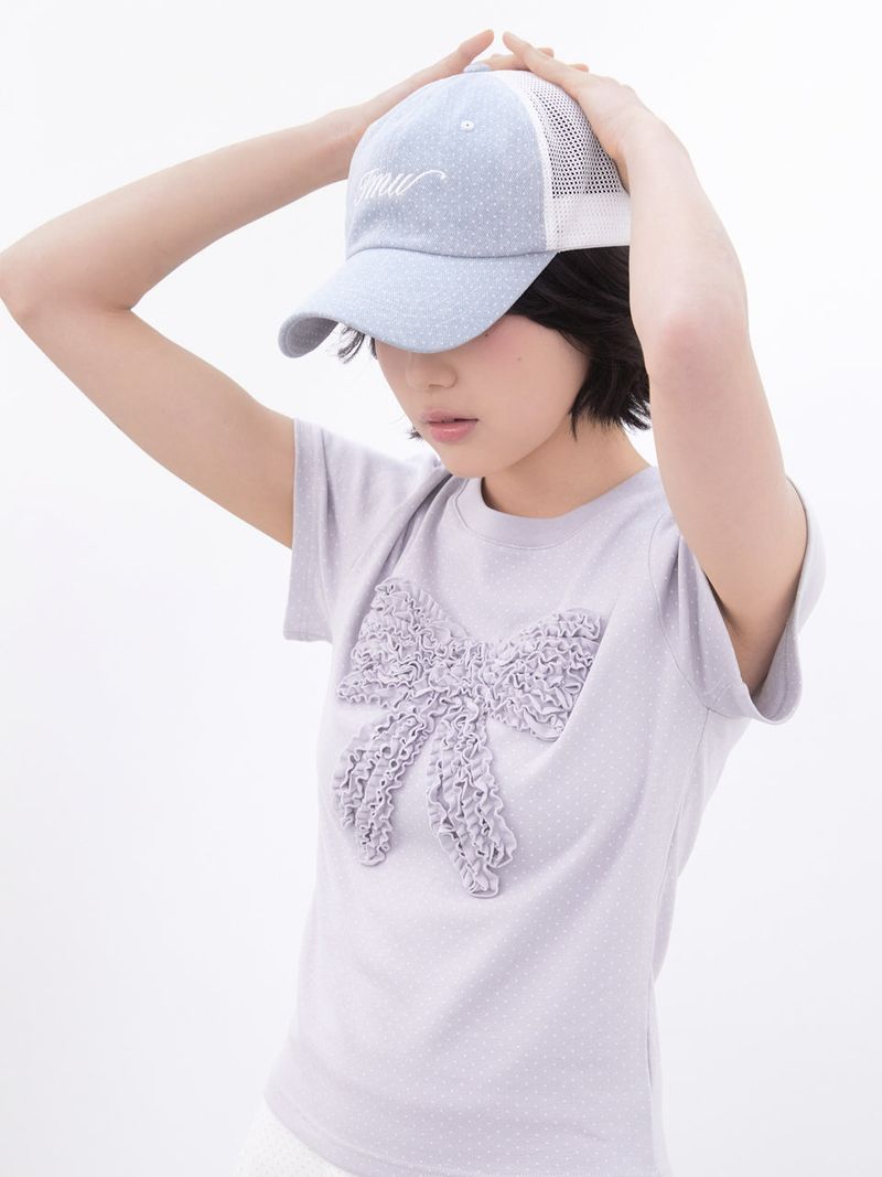 Cotton Dot Two-tone Trucker Cap(LIGHT BLUE)