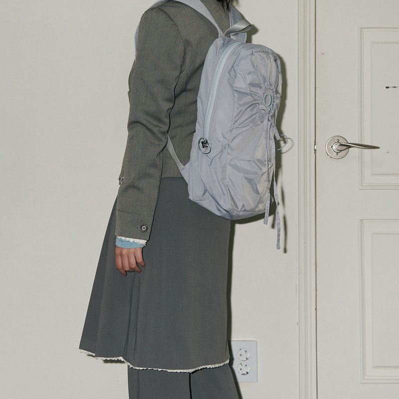 hole string po backpack (blue grey)