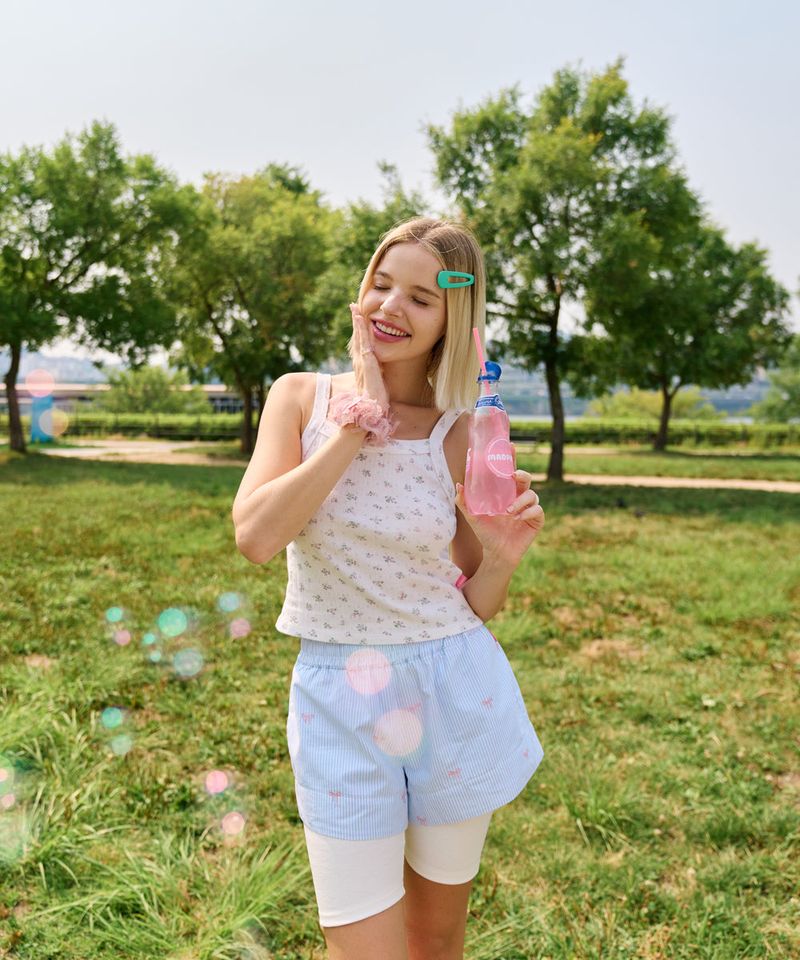 STRIPE RIBBON SHORTS BLUE