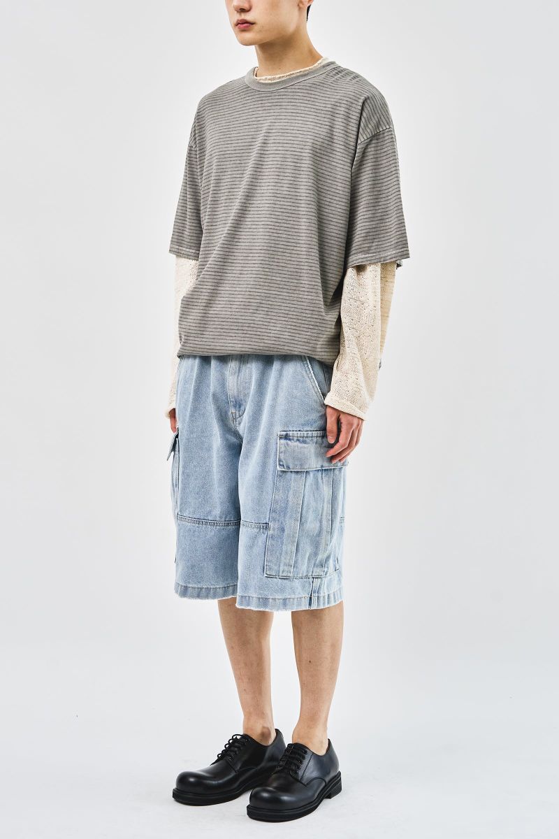 Pace Snap Denim Shorts (2color)