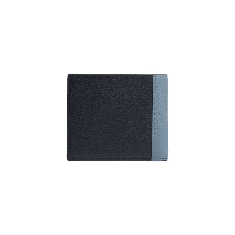 Crispe Bi-fold 6CC Wallet_Navy, Sky blue