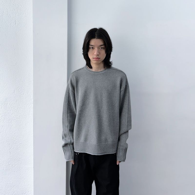 FADE MEET（フェードミート）の「Wide Fit Drop-Shoulder Knit Top（Tops）」