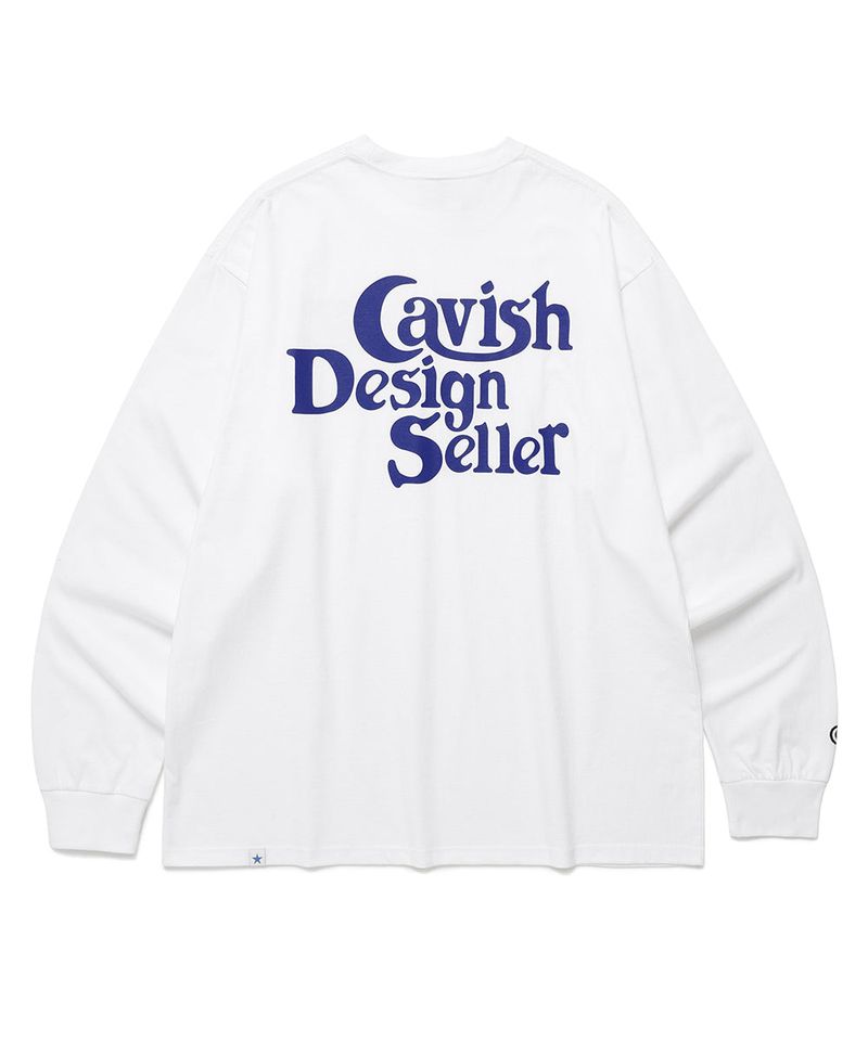 cavish（カビシ）の「セラーロゴ LS Tシャツ ホワイト(CV2ESUT550A)（トップス）」
