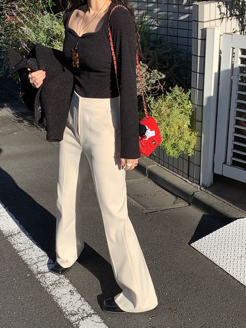 [MADE] [Wool Napping] Winter Warm Long Bootcut Slacks