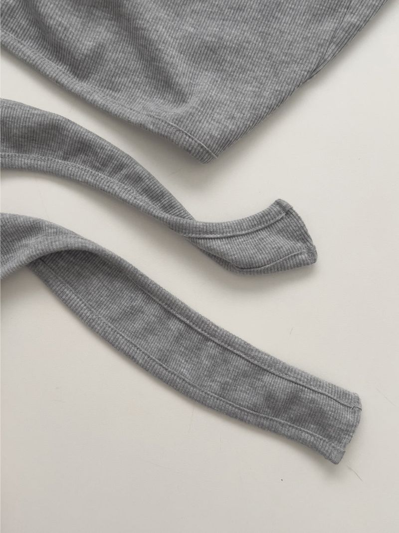 Monty Ribbed Wrap Halterneck Sleeveless