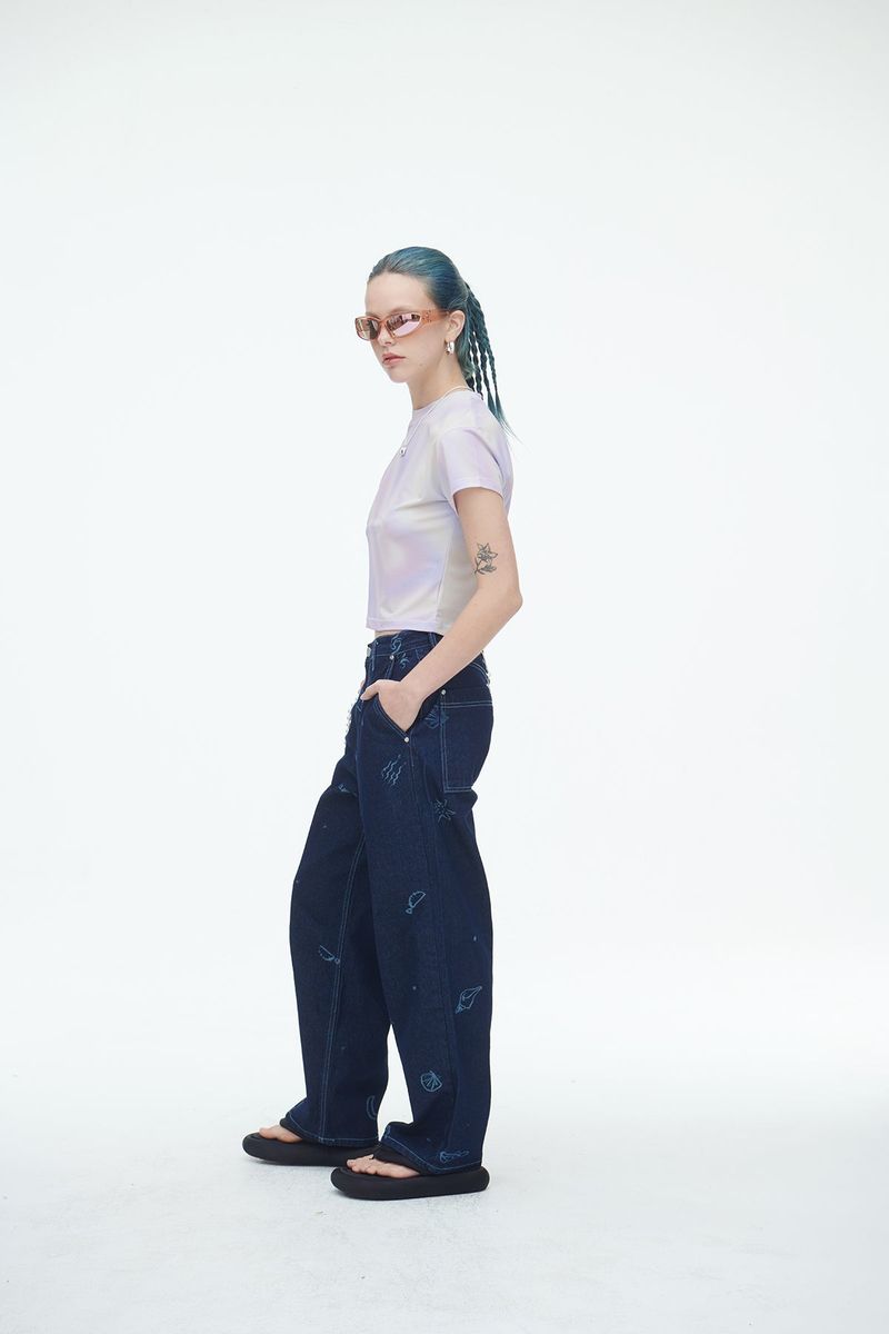 Jeju Beach Denim Pants