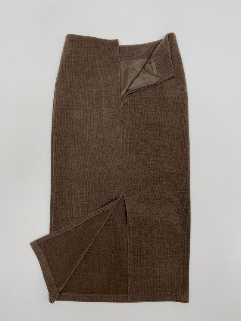 Velour H-line long skirt