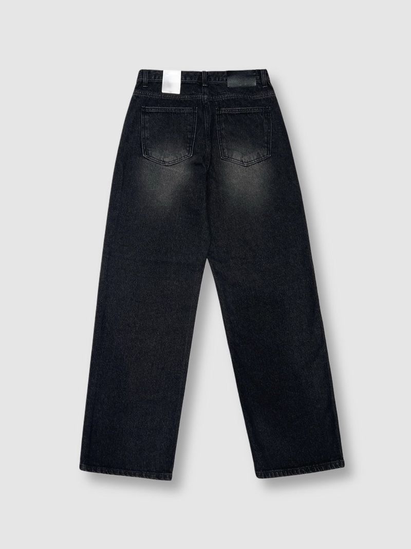Spoken Wide Black Denim Pants (S, M, L, XL, 2XL)