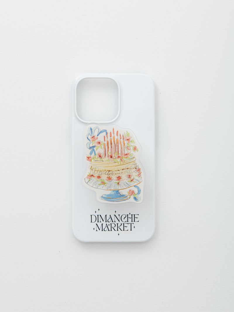 WHITE DIMANCHE LOGO CASE