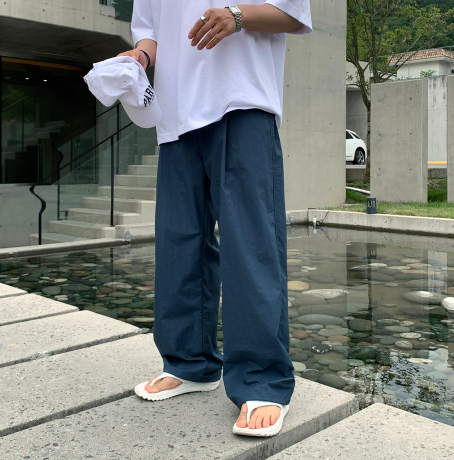 Wybird Cool Ice String Pin Tuck Wide Pants