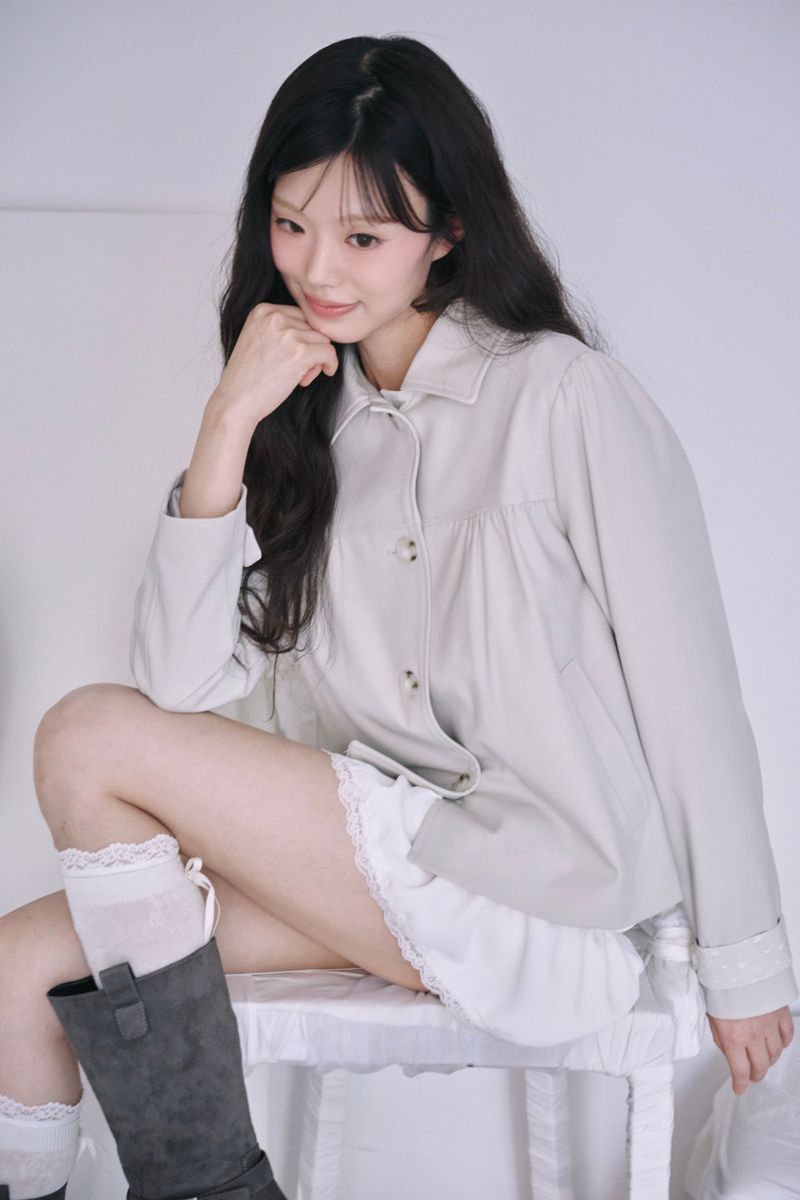 Sophie Shirred Trench Jacket (2 colors)