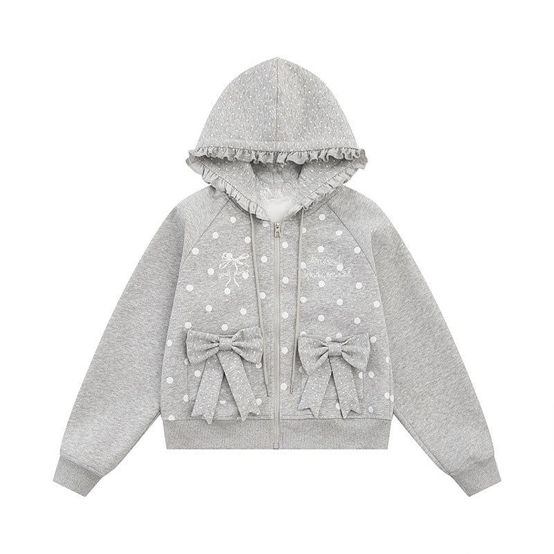 Cozy&Kitsch（コージーアンドキッチ）の「Nerisse Frill Dot Zip-Up（Jackets/Outerwear）」