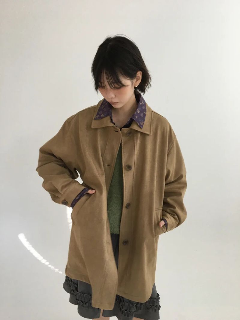 Saco Suede Half Coat (2color)