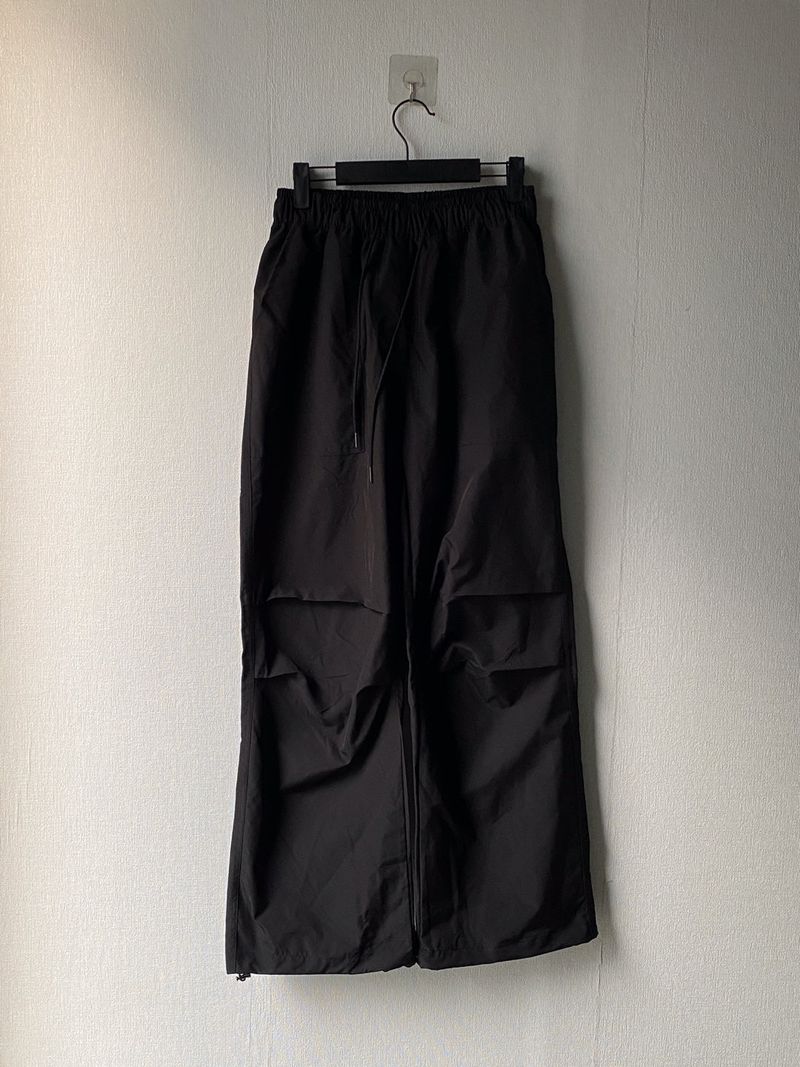 Rap string pintuck nylon pants 2C