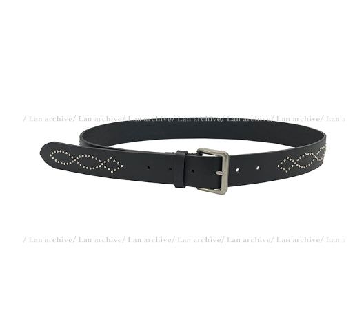 35mm real leather stud belt