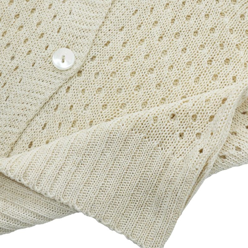 mesh knit cardigan
