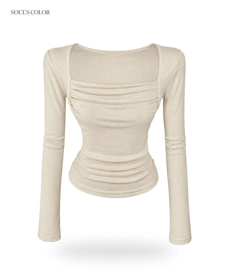 Roselyn Square Shirring Top (4color)