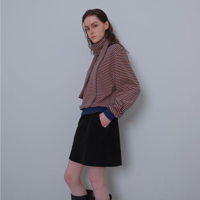 Orange/Navy Stripe Fleece MTM