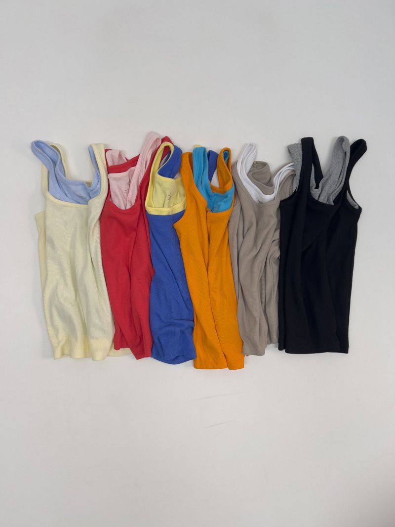 Rainbow Daily Ribbed Sleeveless Top